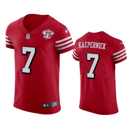 Nike San Francisco 49ers 7 Colin Kaepernick Red Rush Men 75th Anniversary Stitched NFL Vapor Untouchable Elite Jersey Nike San Francisco 49ers 7 Colin Kaepernick Red Rush Men 75th Anniversary Stitched NFL Vapor Untouchable Elite Jersey