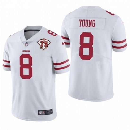 Nike San Francisco 49ers 8 Steve Young White 75th Anniversary Vapor Untouchable Limited Jersey Nike San Francisco 49ers 8 Steve Young White 75th Anniversary Vapor Untouchable Limited Jersey