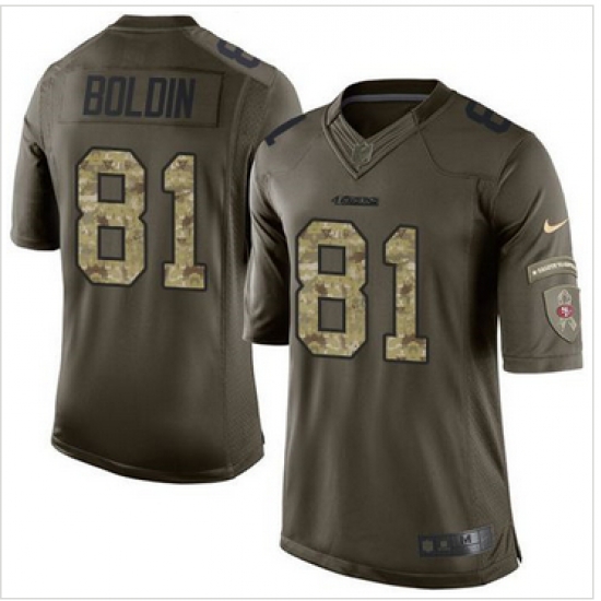 Nike San Francisco 49ers #81 Anquan Boldin Green Men 27s Stitched NFL Limited Salute to Service Jersey Nike San Francisco 49ers #81 Anquan Boldin Green Men 27s Stitched NFL Limited Salute to Service Jersey