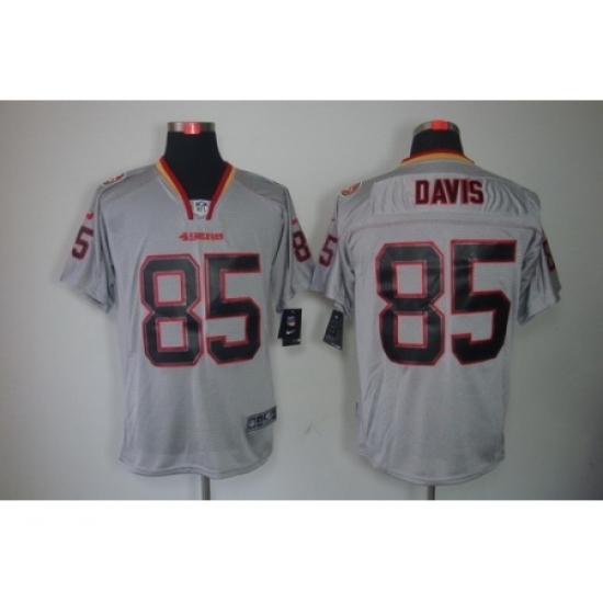 Nike San Francisco 49ers 85 Vernon Davis Grey Elite Lights Out NFL Jersey Nike San Francisco 49ers 85 Vernon Davis Grey Elite Lights Out NFL Jersey