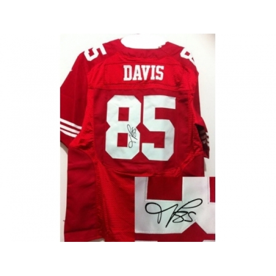 Nike San Francisco 49ers 85 Vernon Davis Red Elite Signed NFL Jersey Nike San Francisco 49ers 85 Vernon Davis Red Elite Signed NFL Jersey