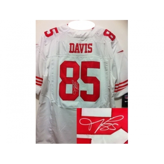 Nike San Francisco 49ers 85 Vernon Davis White Elite Signed NFL Jersey Nike San Francisco 49ers 85 Vernon Davis White Elite Signed NFL Jersey