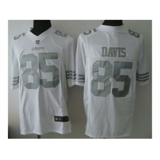 Nike San Francisco 49ers 85 Vernon Davis White Game Platinum NFL Jersey Nike San Francisco 49ers 85 Vernon Davis White Game Platinum NFL Jersey