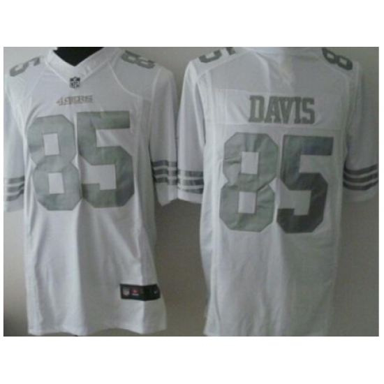 Nike San Francisco 49ers 85 Vernon Davis White Limited Platinum NFL Jersey Nike San Francisco 49ers 85 Vernon Davis White Limited Platinum NFL Jersey