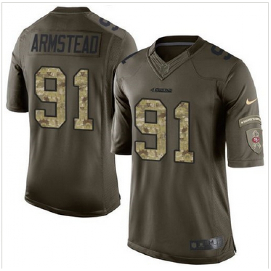 Nike San Francisco 49ers #91 Arik Armstead Green Men 27s Stitched NFL Limited Salute to Service Jersey Nike San Francisco 49ers #91 Arik Armstead Green Men 27s Stitched NFL Limited Salute to Service Jersey