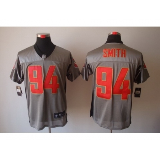 Nike San Francisco 49ers 94 Justin Smith Grey Elite Shadow NFL Jersey Nike San Francisco 49ers 94 Justin Smith Grey Elite Shadow NFL Jersey