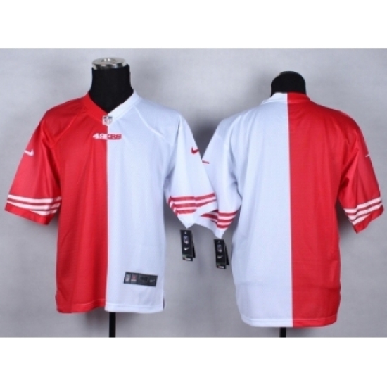 Nike San Francisco 49ers Blank Red white Elite Split NFL Jersey Nike San Francisco 49ers Blank Red white Elite Split NFL Jersey