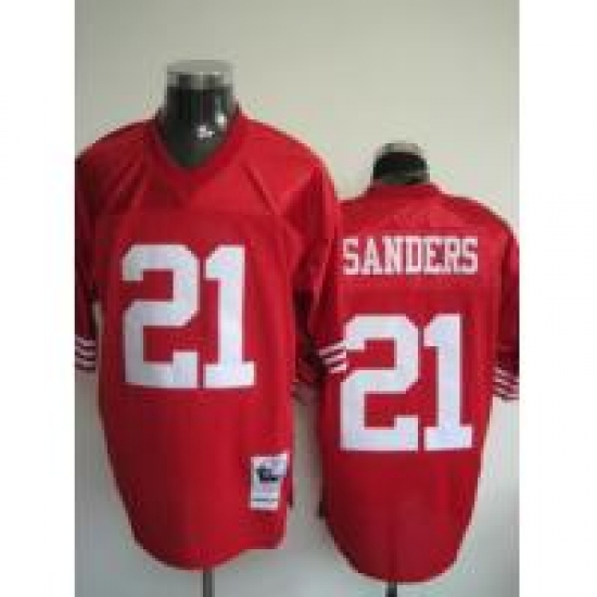 San Francisco 49ers 21 Deion sanders red Jerseys throwback San Francisco 49ers 21 Deion sanders red Jerseys throwback