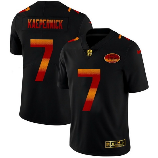 San Francisco 49ers 7 Colin Kaepernick Men Black Nike Red Orange Stripe Vapor Limited NFL Jersey San Francisco 49ers 7 Colin Kaepernick Men Black Nike Red Orange Stripe Vapor Limited NFL Jersey