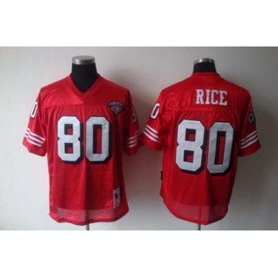 San Francisco 49ers 80 J.Rice red Throwback Jersey 75Th San Francisco 49ers 80 J.Rice red Throwback Jersey 75Th