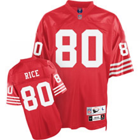 San Francisco 49ers 80 J.Rice red Throwback Jersey San Francisco 49ers 80 J.Rice red Throwback Jersey