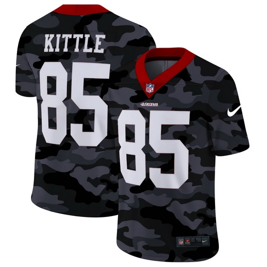 San Francisco 49ers 85 George Kittle Men Nike 2020 Black CAMO Vapor Untouchable Limited Stitched NFL Jersey San Francisco 49ers 85 George Kittle Men Nike 2020 Black CAMO Vapor Untouchable Limited Stitched NFL Jersey