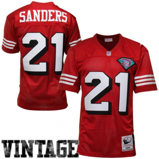 mitchel ness Deion Sanders San Francisco 49ers 1994 authentic Throwback Jersey mitchel ness Deion Sanders San Francisco 49ers 1994 authentic Throwback Jersey