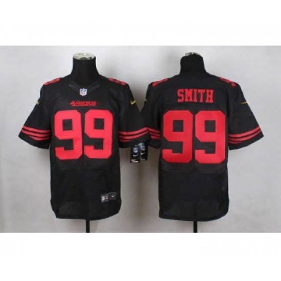 nike nfl jerseys san francisco 49ers 99 smith black[Elite]