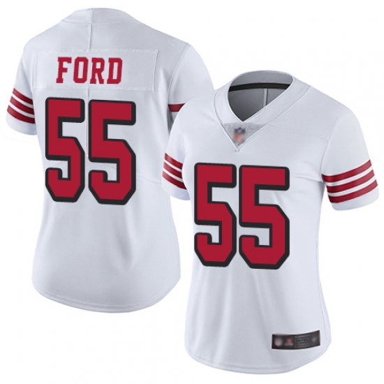 49ers 55 Dee Ford White Rush Women Stitched Football Vapor Untouchable Limited Jersey 49ers 55 Dee Ford White Rush Women Stitched Football Vapor Untouchable Limited Jersey
