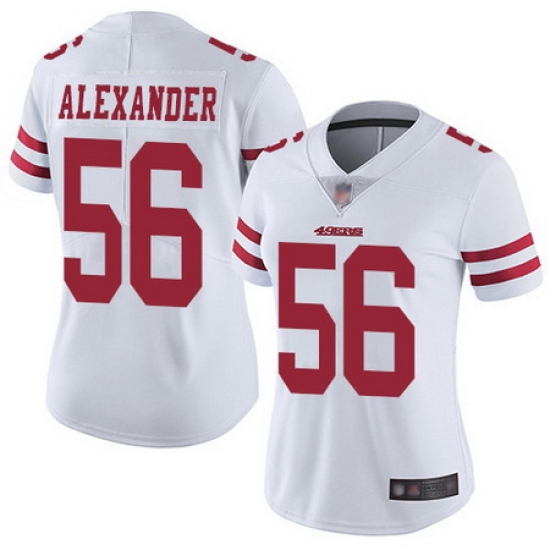 49ers 56 Kwon Alexander White Womens Stitched Football Vapor Untouchable Limited Jersey 49ers 56 Kwon Alexander White Womens Stitched Football Vapor Untouchable Limited Jersey