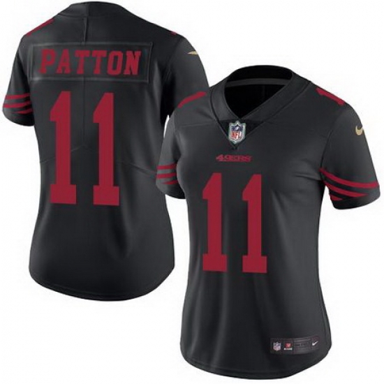 Nike 49ers #11 Quinton Patton Black Womens Stitched NFL Limited Rush Jersey Nike 49ers #11 Quinton Patton Black Womens Stitched NFL Limited Rush Jersey
