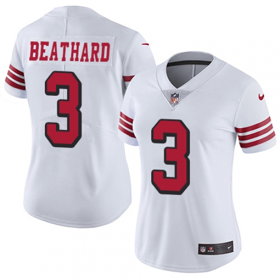 Nike 49ers #3 C J Beathard White Rush Womens Stitched NFL Vapor Untouchable Limited Jersey Nike 49ers #3 C J Beathard White Rush Womens Stitched NFL Vapor Untouchable Limited Jersey
