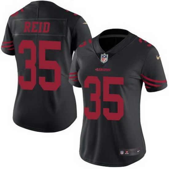 Nike 49ers #35 Eric Reid Black Womens Stitched NFL Limited Rush Jersey Nike 49ers #35 Eric Reid Black Womens Stitched NFL Limited Rush Jersey