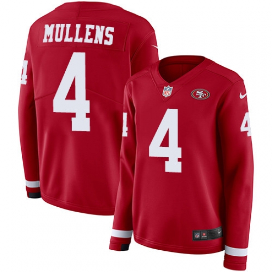 Nike 49ers #4 Nick Mullens Red Team Color Women Stitched NFL Nike 49ers #4 Nick Mullens Red Team Color Women Stitched NFL