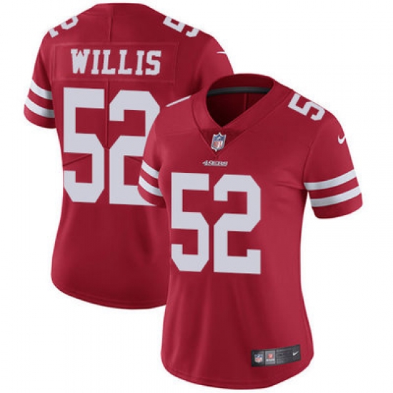 Nike 49ers #52 Patrick Willis Red Team Color Womens Stitched NFL Vapor Untouchable Limited Jersey Nike 49ers #52 Patrick Willis Red Team Color Womens Stitched NFL Vapor Untouchable Limited Jersey