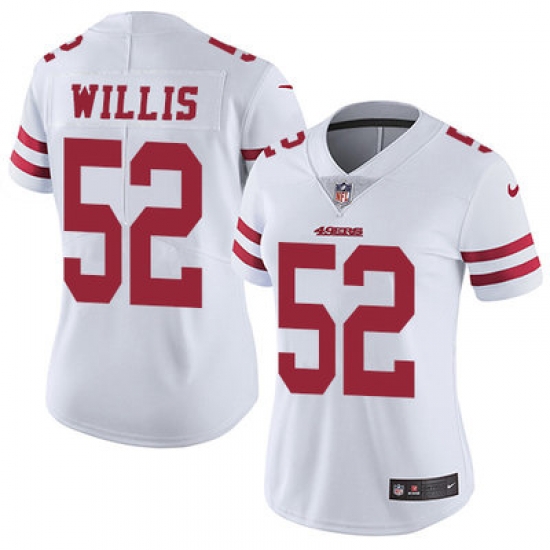 Nike 49ers #52 Patrick Willis White Womens Stitched NFL Vapor Untouchable Limited Jersey Nike 49ers #52 Patrick Willis White Womens Stitched NFL Vapor Untouchable Limited Jersey