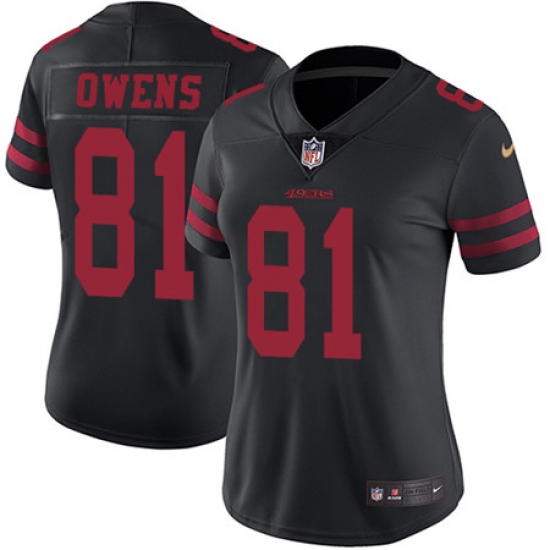 Nike 49ers #81 Terrell Owens Black Alternate Womens Stitched NFL Vapor Untouchable Limited Jersey Nike 49ers #81 Terrell Owens Black Alternate Womens Stitched NFL Vapor Untouchable Limited Jersey