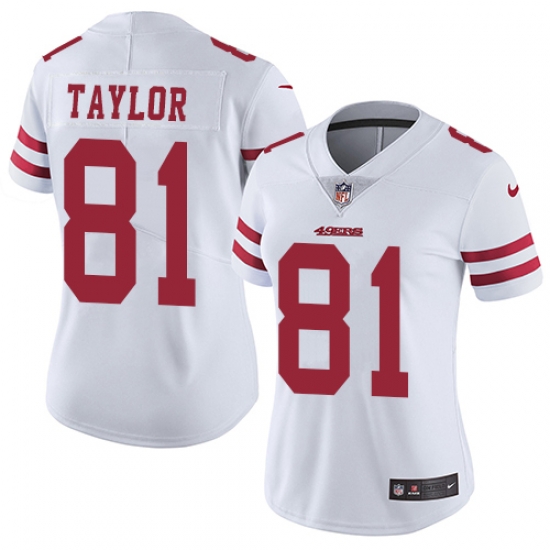 Nike 49ers #81 Trent Taylor White Womens Stitched NFL Vapor Untouchable Limited Jersey Nike 49ers #81 Trent Taylor White Womens Stitched NFL Vapor Untouchable Limited Jersey