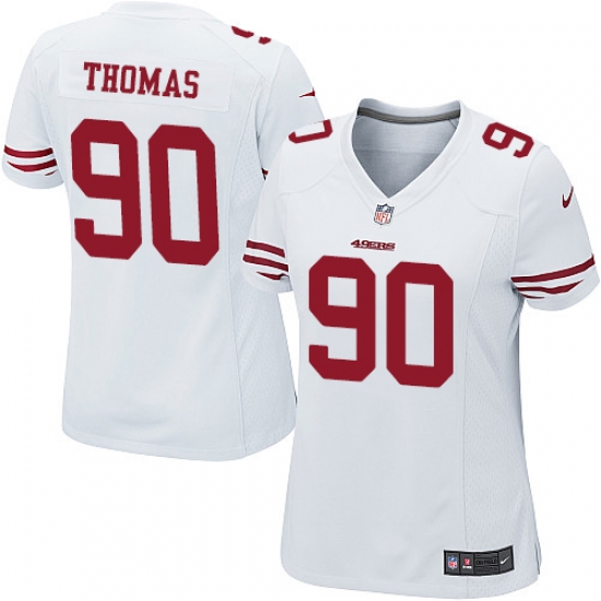 Nike 49ers #90 Solomon Thomas White Womens Stitched NFL Elite Jersey Nike 49ers #90 Solomon Thomas White Womens Stitched NFL Elite Jersey
