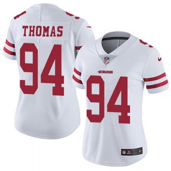 Nike 49ers #94 Solomon Thomas White Womens Stitched NFL Vapor Untouchable Limited Jersey Nike 49ers #94 Solomon Thomas White Womens Stitched NFL Vapor Untouchable Limited Jersey