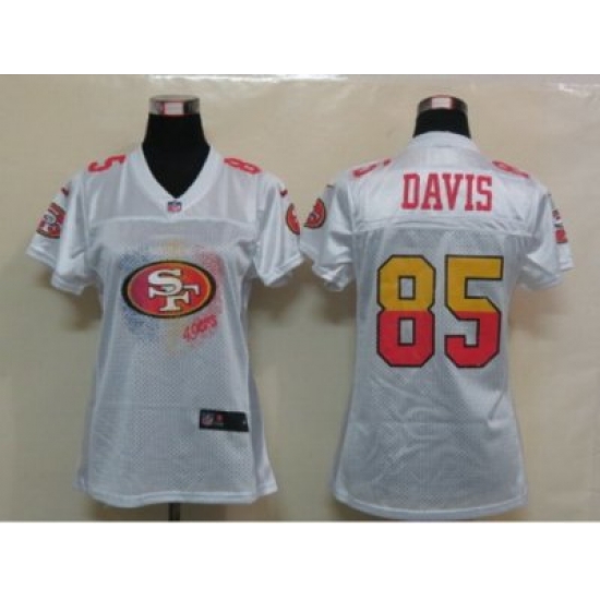 Nike Womens San Francisco 49ers #85 Davis White Jerseys Nike Womens San Francisco 49ers #85 Davis White Jerseys