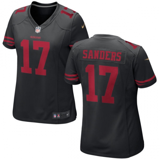 Women 49ers 17 Emmanuel Sanders Black Stitched NFL Jersey Women 49ers 17 Emmanuel Sanders Black Stitched NFL Jersey