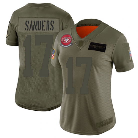 Women 49ers 17 Emmanuel Sanders Camo Stitched Football Limited 2019 Salute to Service Jersey Women 49ers 17 Emmanuel Sanders Camo Stitched Football Limited 2019 Salute to Service Jersey