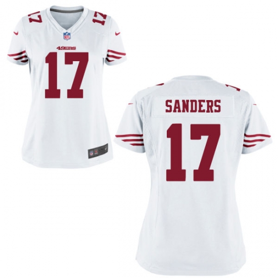 Women 49ers 17 Emmanuel Sanders White Game Stitched NFL Jersey Women 49ers 17 Emmanuel Sanders White Game Stitched NFL Jersey