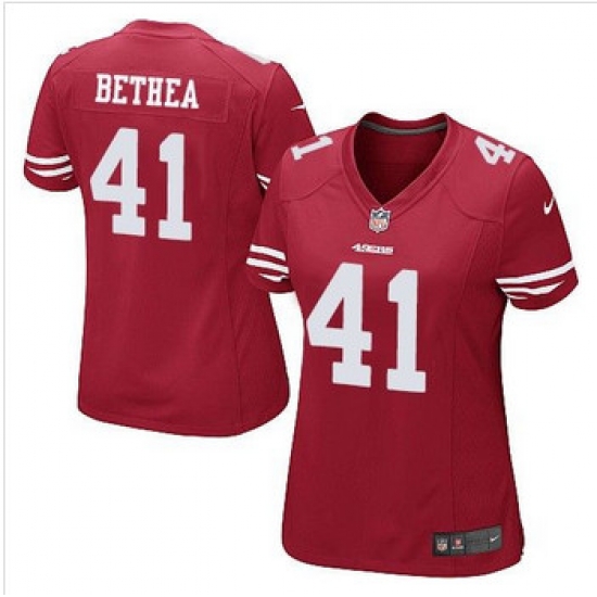 Women NEW San Francisco 49ers #41 Antoine Bethea Red Team Color Stitched NFL Elite Jersey Women NEW San Francisco 49ers #41 Antoine Bethea Red Team Color Stitched NFL Elite Jersey