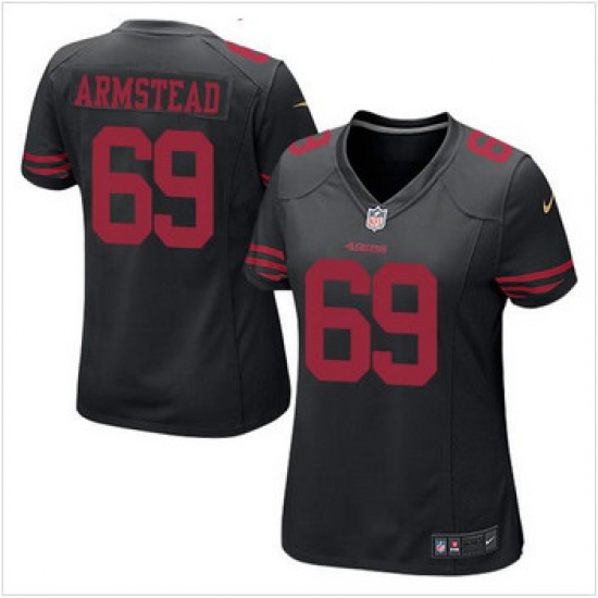 Women NEW San Francisco 49ers #69 Arik Armstead Black Alternate Stitched NFL Elite Jersey Women NEW San Francisco 49ers #69 Arik Armstead Black Alternate Stitched NFL Elite Jersey