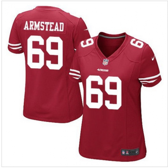 Women NEW San Francisco 49ers #69 Arik Armstead Red Team Color Stitched NFL Elite Jersey Women NEW San Francisco 49ers #69 Arik Armstead Red Team Color Stitched NFL Elite Jersey