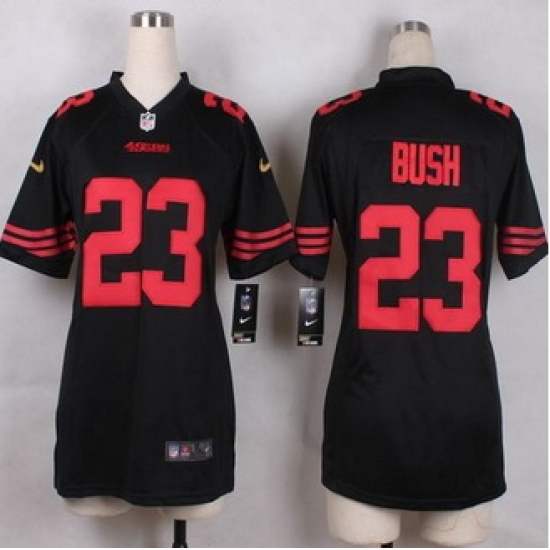 Women New 49ers #23 Reggie Bush Black Alternate Stitched NFL Elite Jersey Women New 49ers #23 Reggie Bush Black Alternate Stitched NFL Elite Jersey