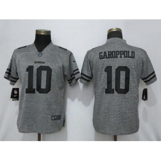 Women Nike 49ers 10 Jimmy Garoppolo Gray Gridiron Gray Women Vapor Untouchable Limited Jersey Women Nike 49ers 10 Jimmy Garoppolo Gray Gridiron Gray Women Vapor Untouchable Limited Jersey