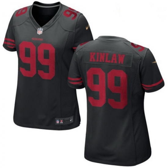 Women Nike 49ers 99 Javon Kinlaw Black Game Stitched NFL Jersey Women Nike 49ers 99 Javon Kinlaw Black Game Stitched NFL Jersey