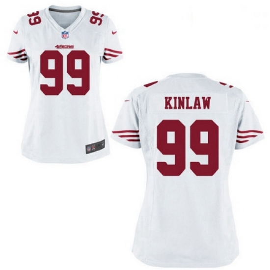 Women Nike 49ers 99 Javon Kinlaw White Game Stitched NFL Jersey Women Nike 49ers 99 Javon Kinlaw White Game Stitched NFL Jersey