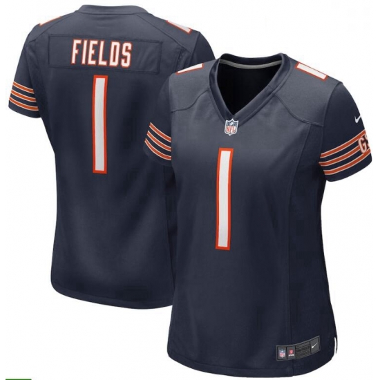 Women Nike Justin Fields Navy Chicago Bears 2021 NFL Draft First Round Pick Game Jersey Women Nike Justin Fields Navy Chicago Bears 2021 NFL Draft First Round Pick Game Jersey