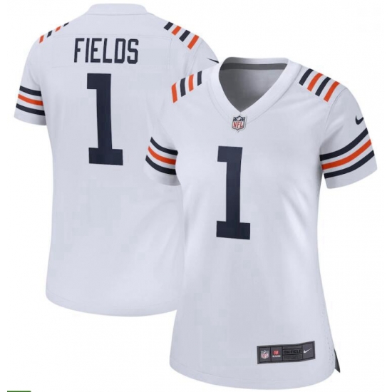 Women Nike Justin Fields White Chicago Bears 2021 NFL Draft First Round Pick Alternate Classic Game Jersey Women Nike Justin Fields White Chicago Bears 2021 NFL Draft First Round Pick Alternate Classic Game Jersey