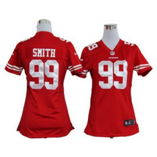 Women Nike NFL San Francisco 49ers 99# Aldon Smith Red Jersey Women Nike NFL San Francisco 49ers 99# Aldon Smith Red Jersey