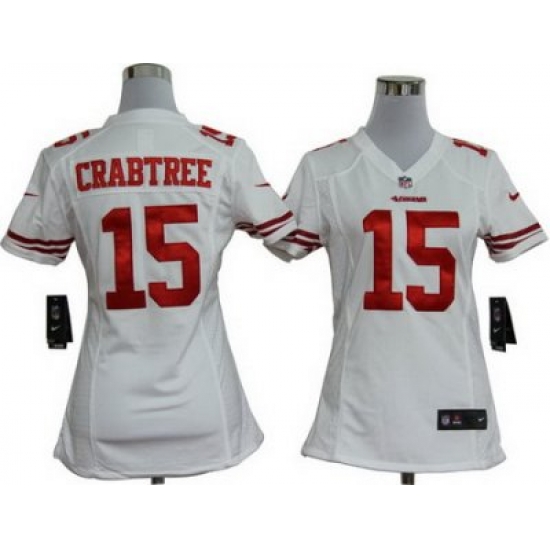 Women Nike San Francisco 49ers 15# Crabtree Authentic White Jersey Women Nike San Francisco 49ers 15# Crabtree Authentic White Jersey