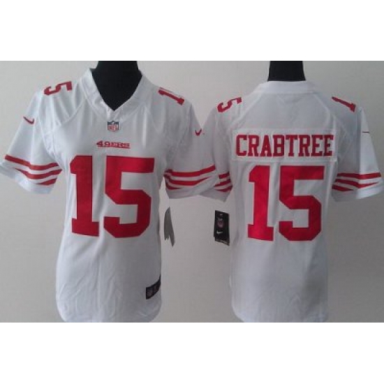 Women Nike San Francisco 49ers 15 Michael Crabtree White LIMITED Jerseys Women Nike San Francisco 49ers 15 Michael Crabtree White LIMITED Jerseys
