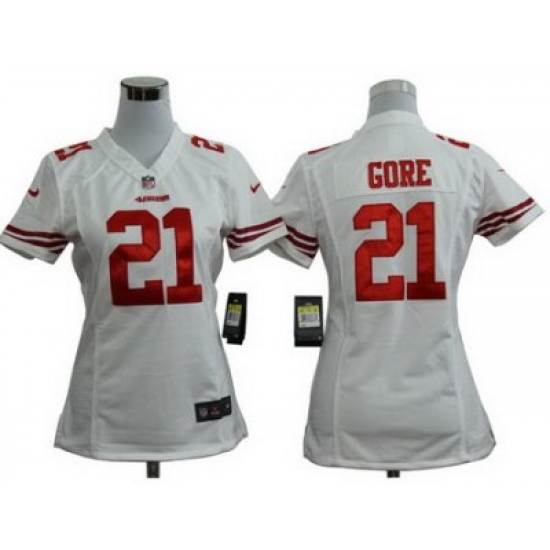 Women Nike San Francisco 49ers 21 Gore White Nike NFL Jerseys Women Nike San Francisco 49ers 21 Gore White Nike NFL Jerseys