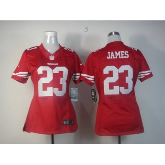 Women Nike San Francisco 49ers #23 James Red jerseys (Limited) Women Nike San Francisco 49ers #23 James Red jerseys (Limited)
