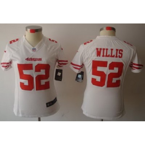 Women Nike San Francisco 49ers 52 Patrick Willis White Game LIMITED NFL Jerseys Women Nike San Francisco 49ers 52 Patrick Willis White Game LIMITED NFL Jerseys