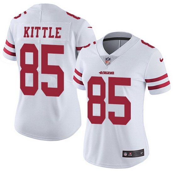 Women Nike San Francisco 49ers 85 George Kittle White Vapor Untouchable Limited NFL Jersey Women Nike San Francisco 49ers 85 George Kittle White Vapor Untouchable Limited NFL Jersey